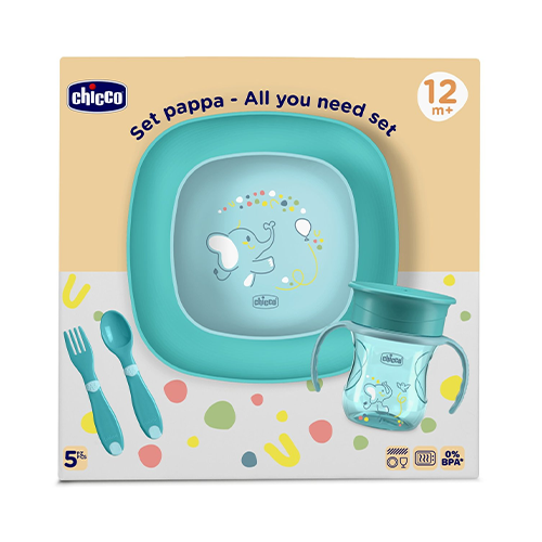 Chicco Set pappa 12mesi+ Azzurro